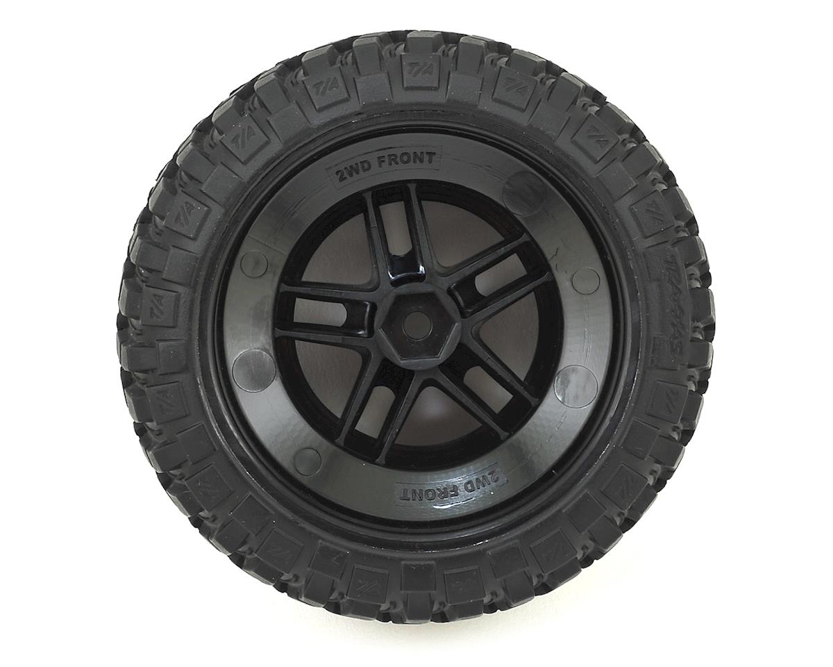 Traxxas BFGoodrich KM2 Front Tire (2) (Black/Blue) (Standard) w/Split-Spoke Front Wheel - BOBBYRC
