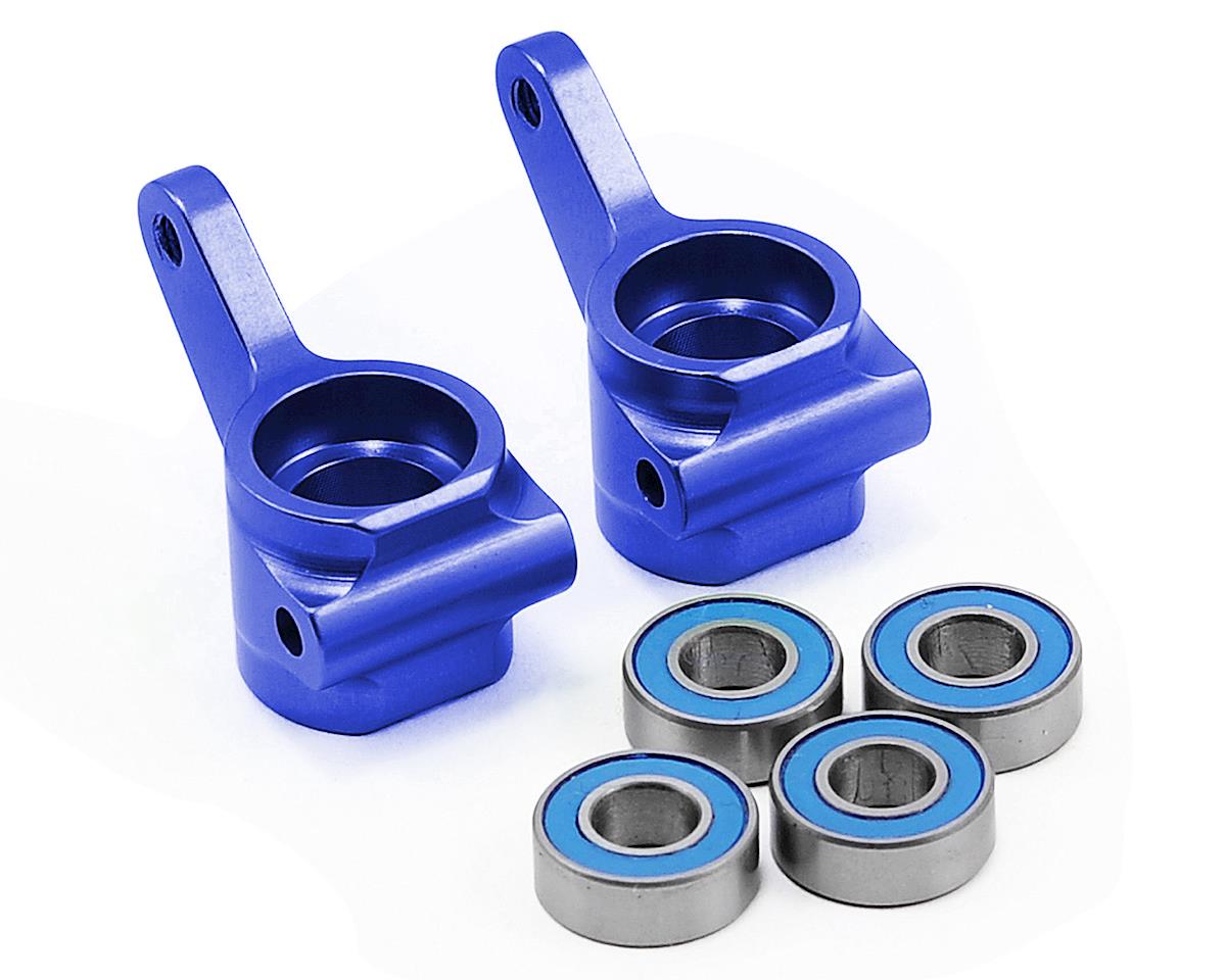 Traxxas (Blue) Aluminum Front Steering Blocks Rustler Slash 2WD Stampede Bandit - BOBBYRC