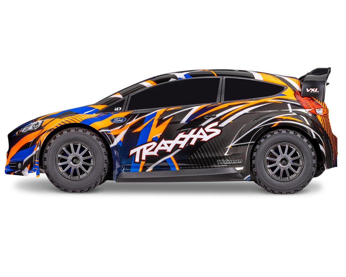 Traxxas Ford Fiesta ST 4x4 VXL Brushless 1/10 RTR AWD Rally Car (Orange) w/TQi 2.4GHz Radio & TSM - BOBBYRC