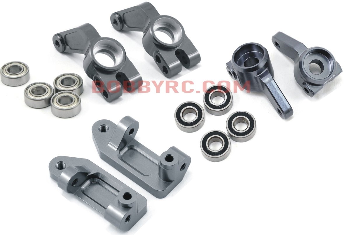 Traxxas Slash Rustler STRC Aluminum Steering Knuckles Axle Carrier Caster Blocks - BOBBYRC