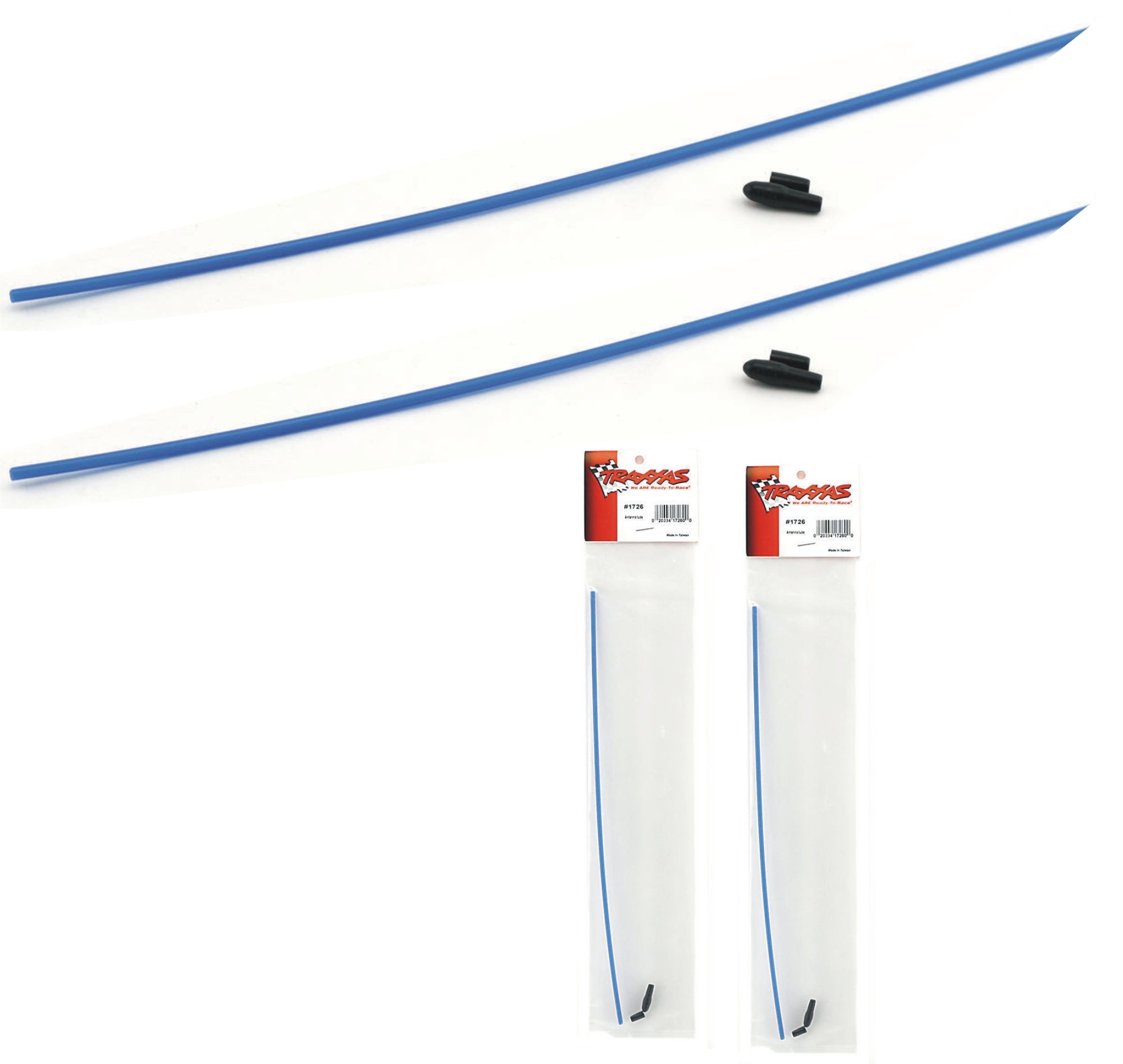 Traxxas (2 Pack) Antenna Tube + Cap #1726 Stampede Rustler Bandit Slash
