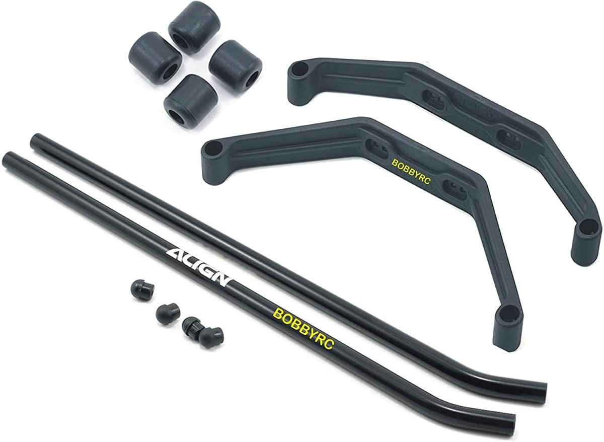 Align/T - Rex Helicopter 550X 550E / 600E BLACK Complete Landing Skid - BOBBYRC