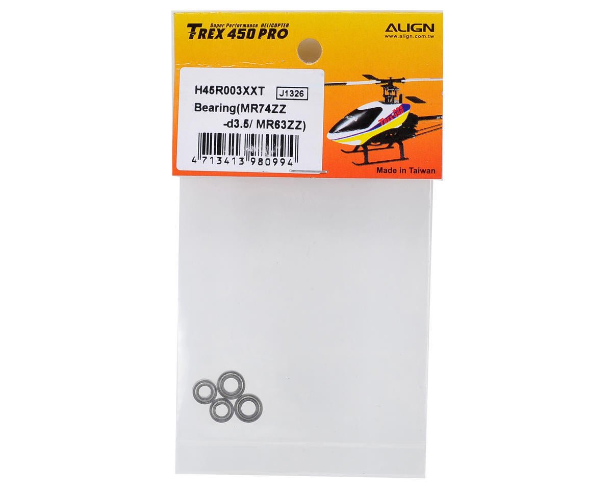 Align/T - Rex Helicopters 450 450L Bearing (MR74ZZ - D3.5/ MR63ZZ) H45R003XX - BOBBYRC