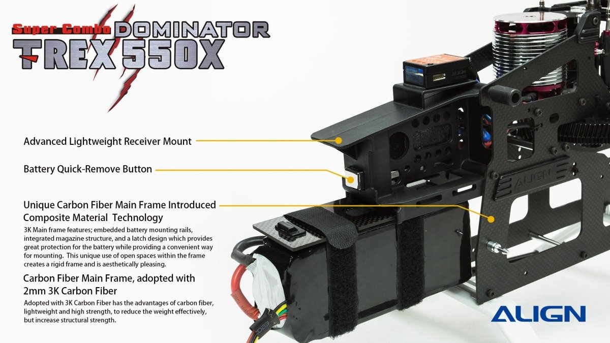 Align/T - Rex Helicopters 550X Dominator 550 Sized Helicopter - BOBBYRC
