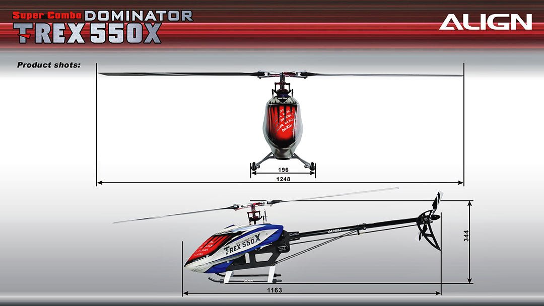 Align/T - Rex Helicopters 550X Dominator 550 Sized Helicopter - BOBBYRC
