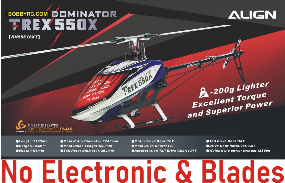 Align/T - Rex Helicopters 550X Dominator 550 Sized Helicopter - BOBBYRC