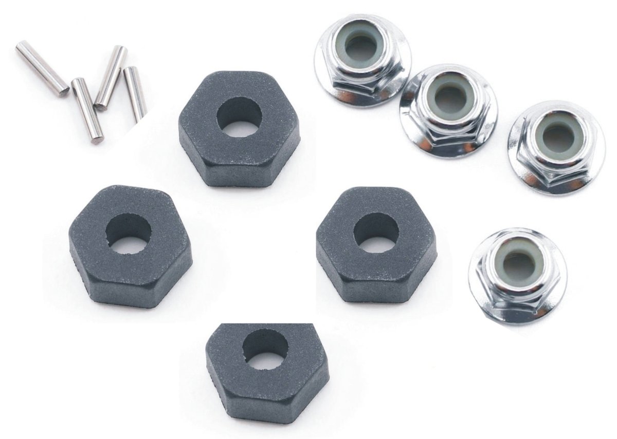 Drag Slash ,Hoss ,Slash ,Rustler, Stampede, 4X4 VXL Hex Hubs, Pins, & Wheel Nuts - BOBBYRC