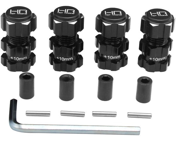 Hot Racing Aluminum 17mm Splined Hubs +10mm MXX10W01 For Traxxas 1/10 Maxx - BOBBYRC