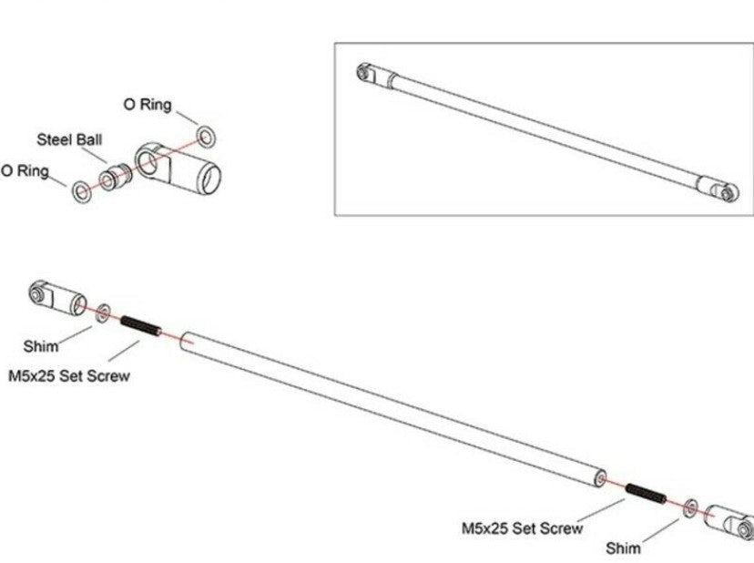 Hot Racing Arrma BLX 6S Aluminum Upper Chassis Brace Rod Ends ANN14RN01 - BOBBYRC
