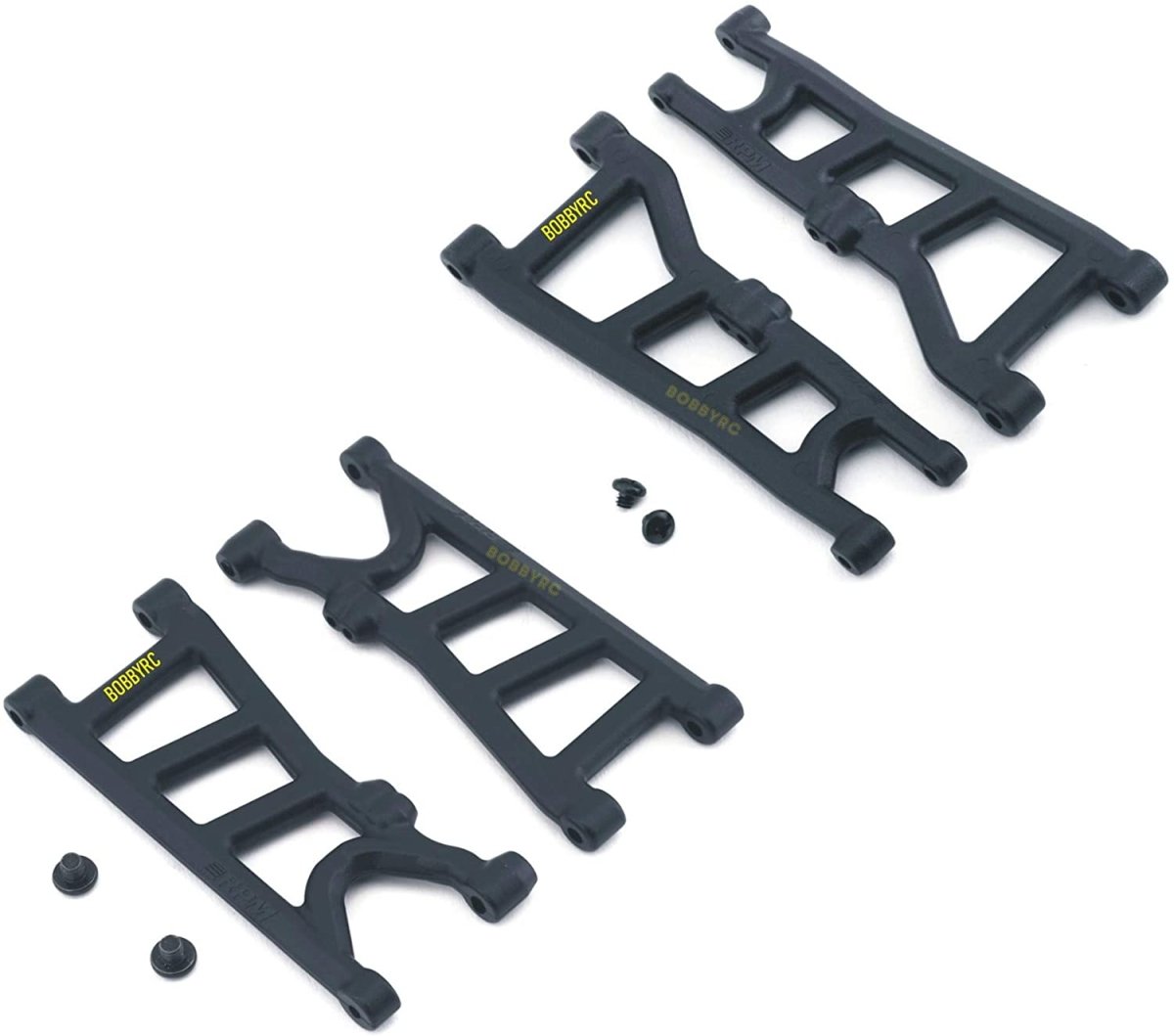 RPM Suspension Arms A - Arms Set Front Rear Black For Arrma Typhon 4x4 3s - BOBBYRC