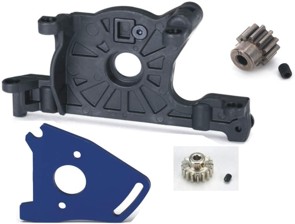 Rustler 4x4 VXL / Slash 4x4 Ultimate Motor Mount Cover Pinion Gears 11T 17T - BOBBYRC