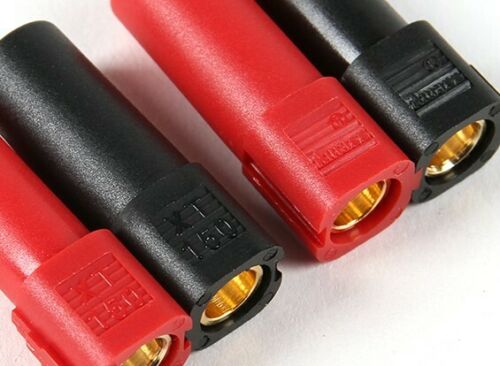XT150 6MM Bullet Connector Plug Set (Red / Black, Male / Female)150+ Amps
