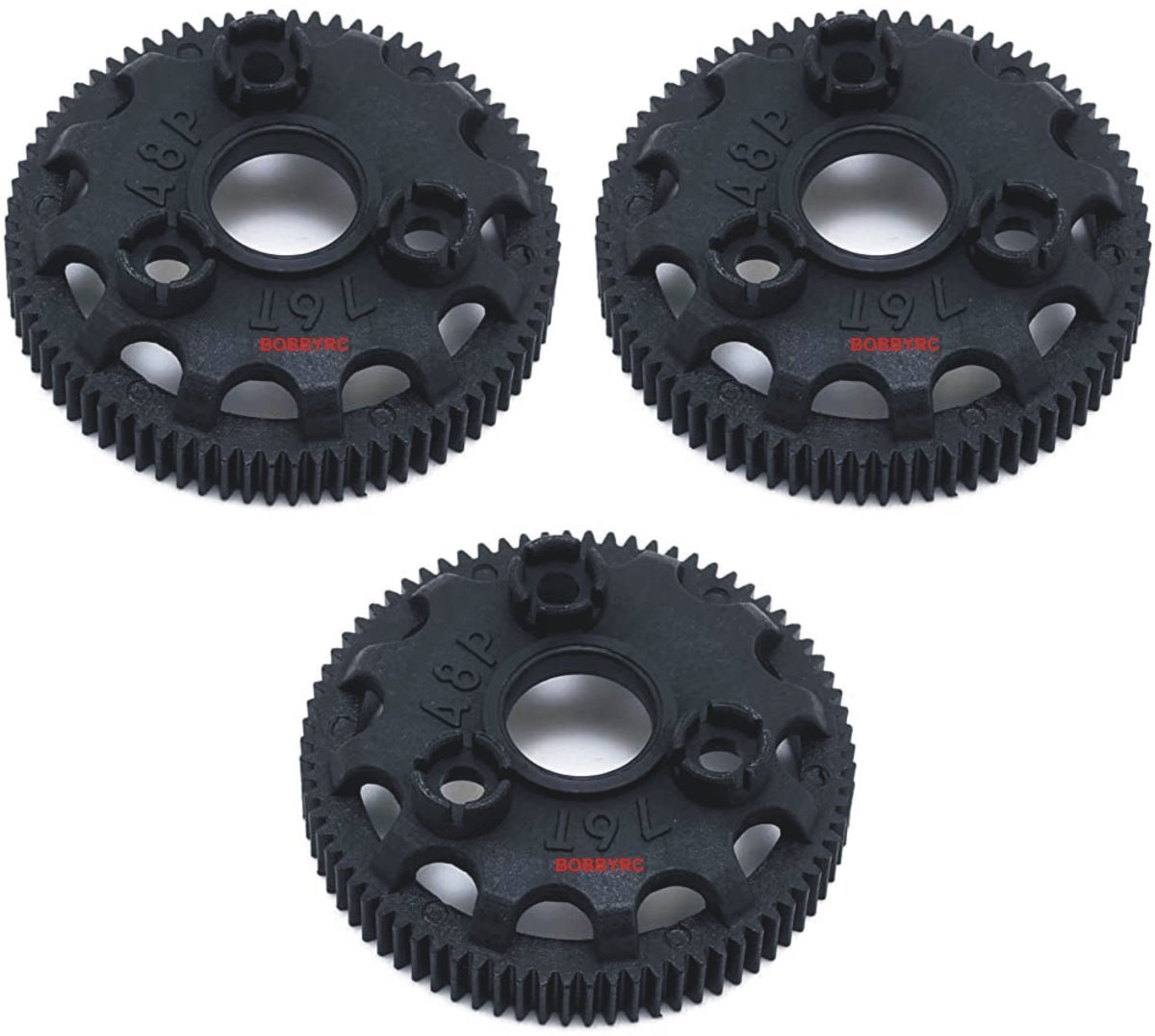 Slash 2wd, Drag Slash, Rustler, Stampede, Bandit, VXL XL - 5 (3pcs) 4676 76 - tooth (48 - pitch) Spur gear - BOBBYRC