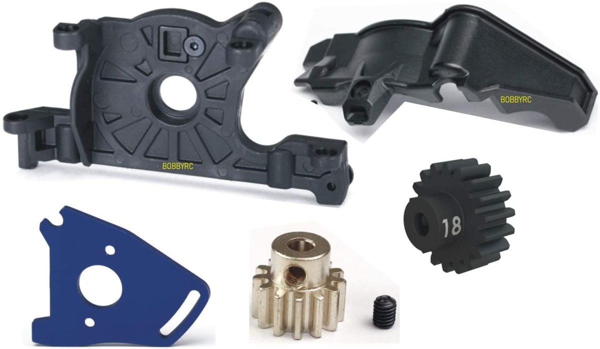 Slash 68077 - 4 4x4 Ultimate Platinum Motor Mount Cover & Pinion Gears 13T 18t Pinion - BOBBYRC
