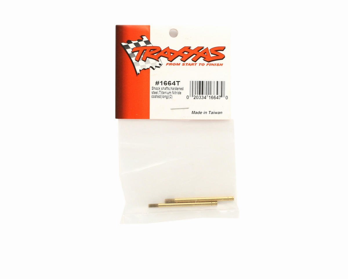 Traxxas 1664T Hardened Shock Shafts Long (2) Rustler / Stampede / Slash / Bandit - BOBBYRC