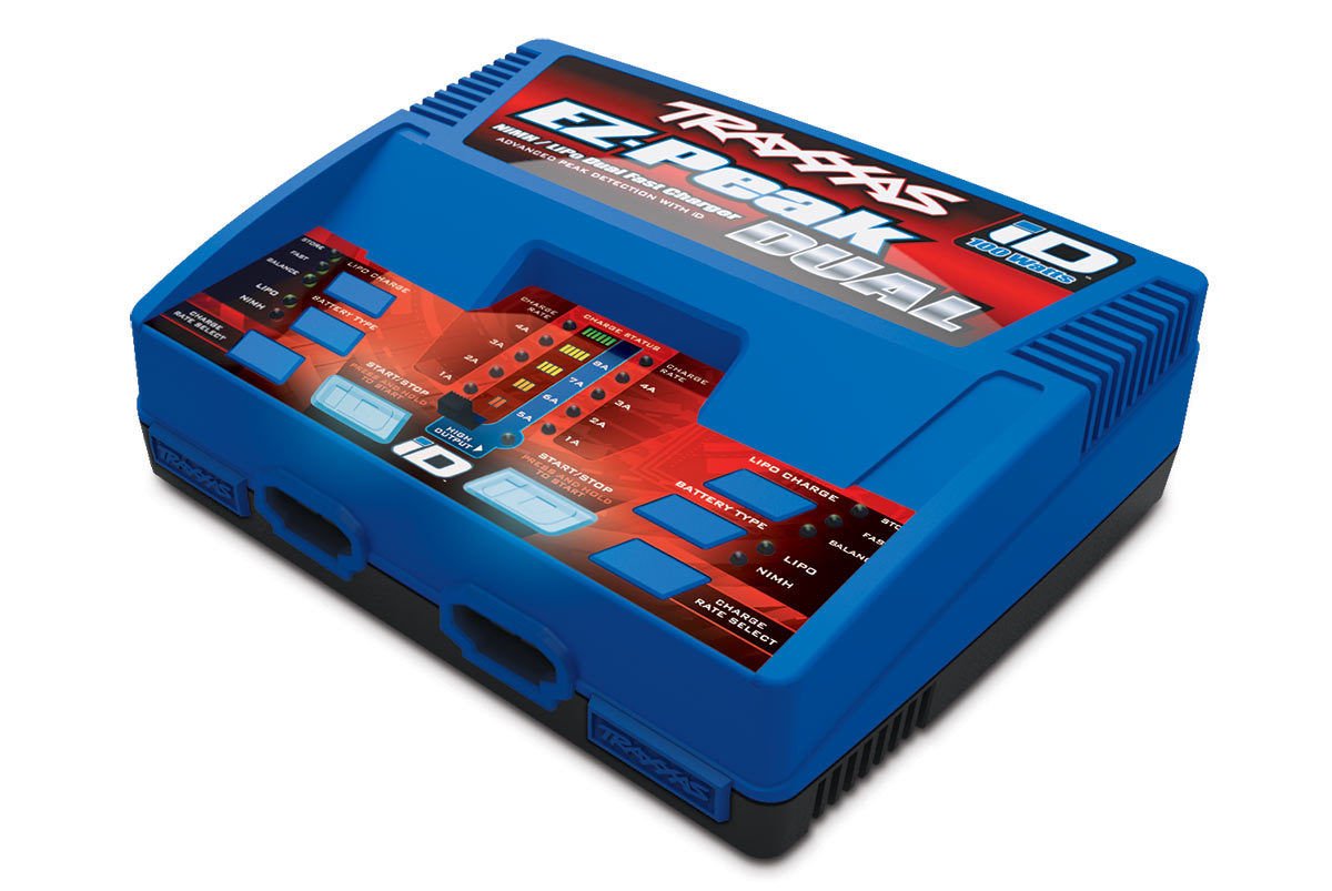 Traxxas 2972 EZ - Peak Plus NiMH / LiPo Auto - iD Dual Charger 1/10 Slash / E - Revo - BOBBYRC