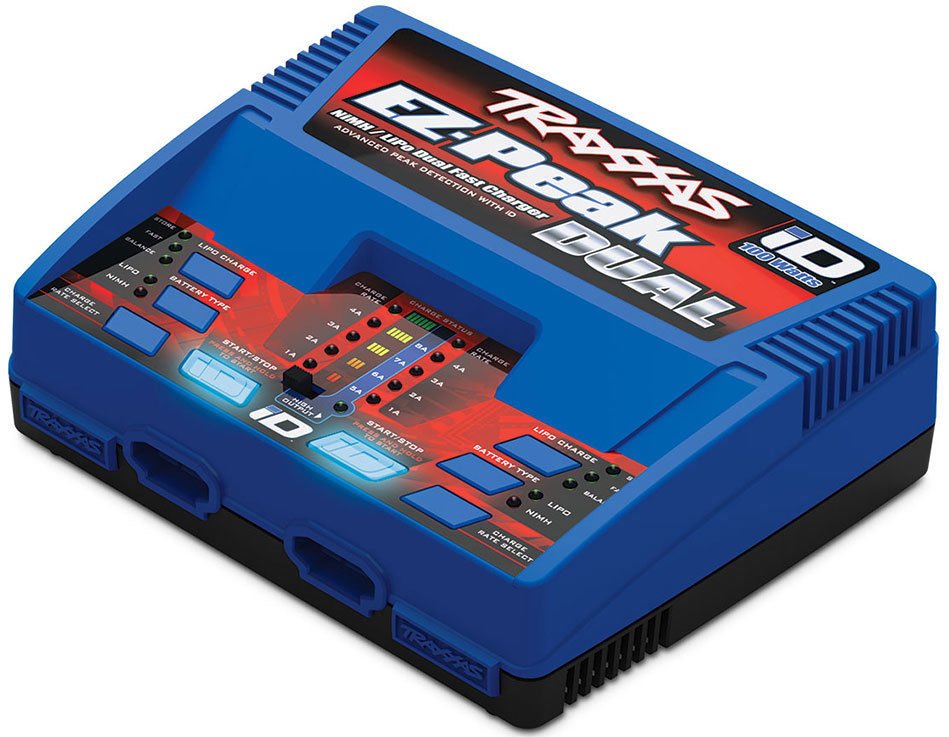 Traxxas 2972 EZ - Peak Plus NiMH / LiPo Auto - iD Dual Charger 1/10 Slash / E - Revo - BOBBYRC