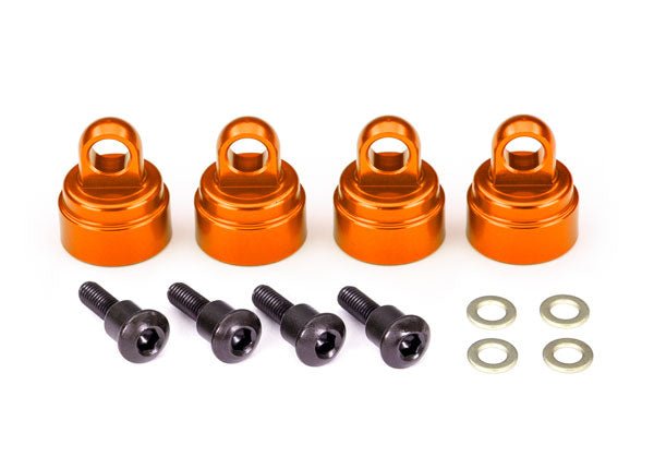 Traxxas 3767 Stampede Rustler Slash Hoss Anodized Aluminum Shock Caps - BOBBYRC