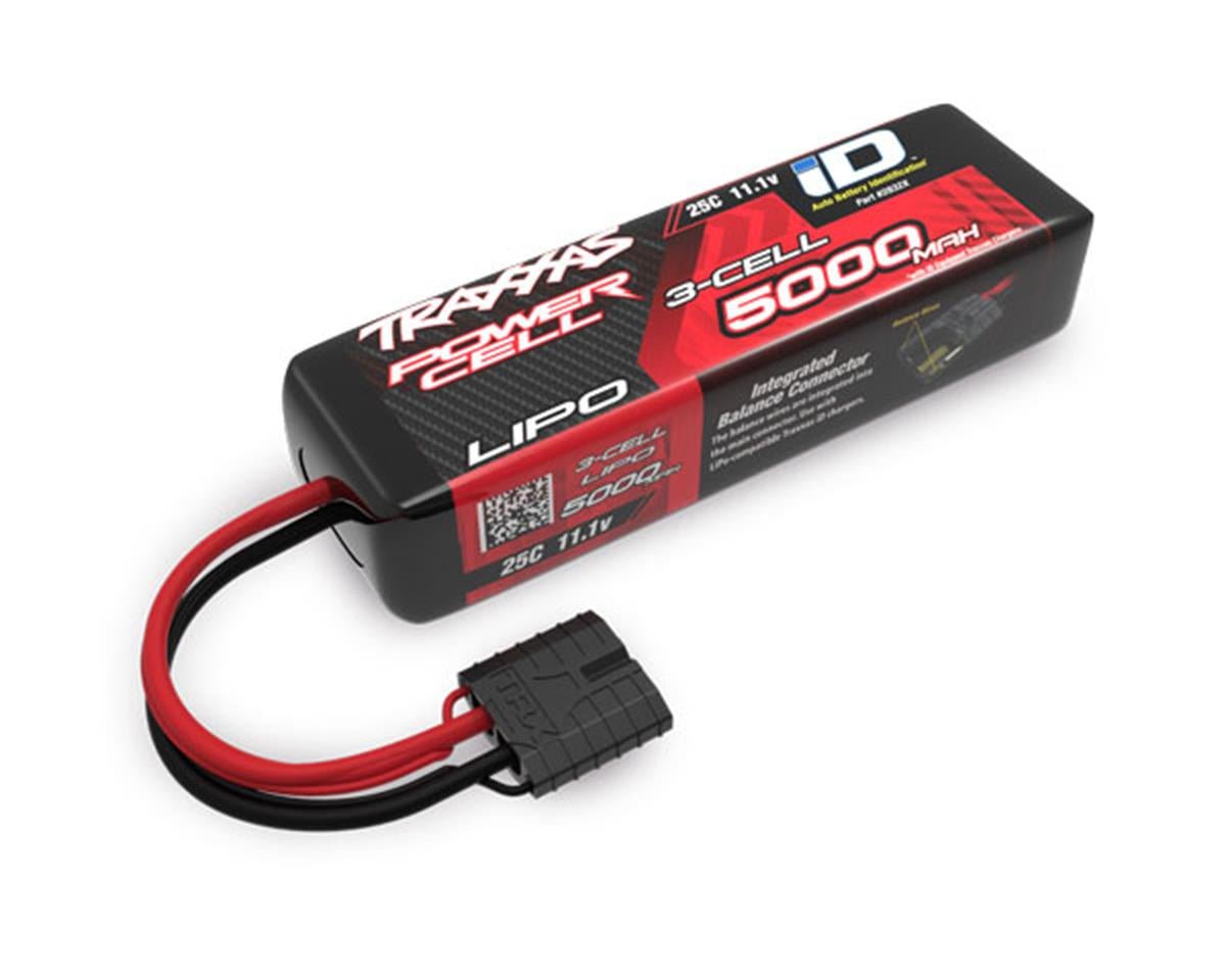 Traxxas 5000mAh 2832X 11.1V 3 - Cell 25C Short LiPo Battery w/ iD for RUSTLER VXL - BOBBYRC