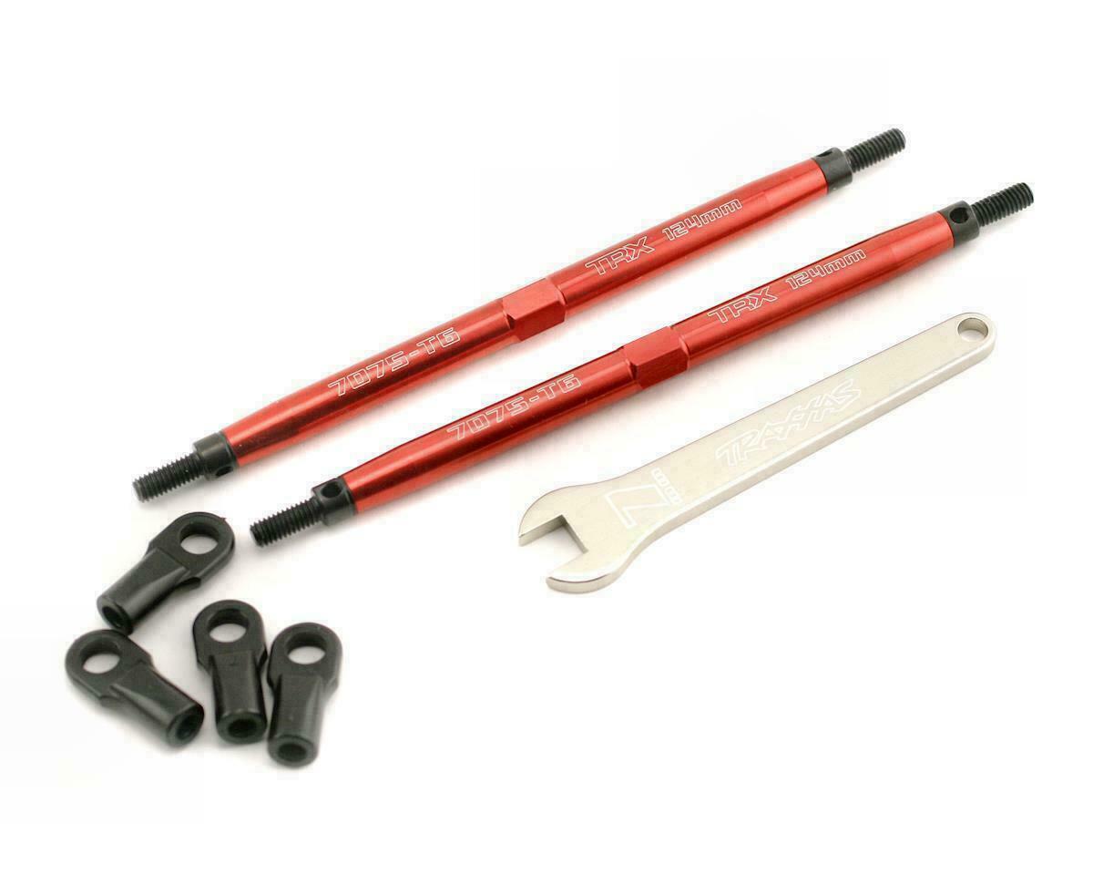 Traxxas 5143R Red Aluminum 124mm Rear Toe Link Tubes T - Maxx 3.3 E - Maxx Brushless - BOBBYRC