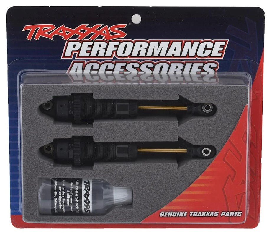 Traxxas 7462X REAR Shocks XX - Long Hard Anodized Slash Stampede Hoss 4x4 - BOBBYRC