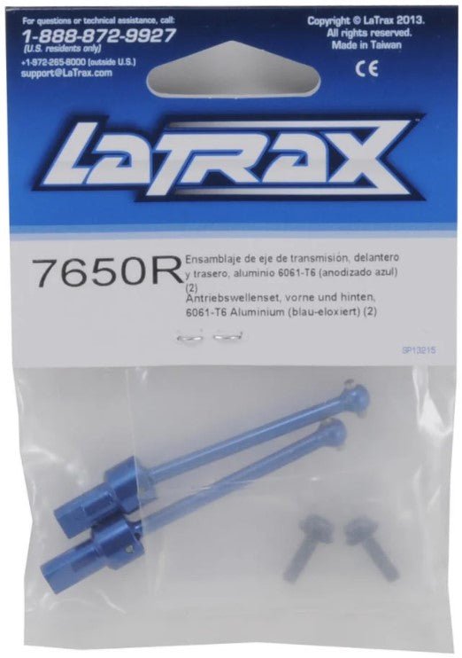Traxxas 7650R LaTrax Aluminum Front/Rear Driveshaft - BOBBYRC
