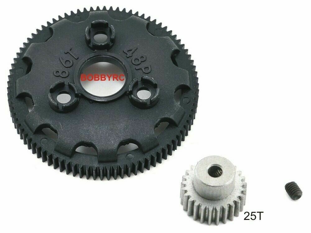 Traxxas Stampede VXL High Top Speed / HARD SURFACE 86T Spur Gear 25T Pinion - BOBBYRC