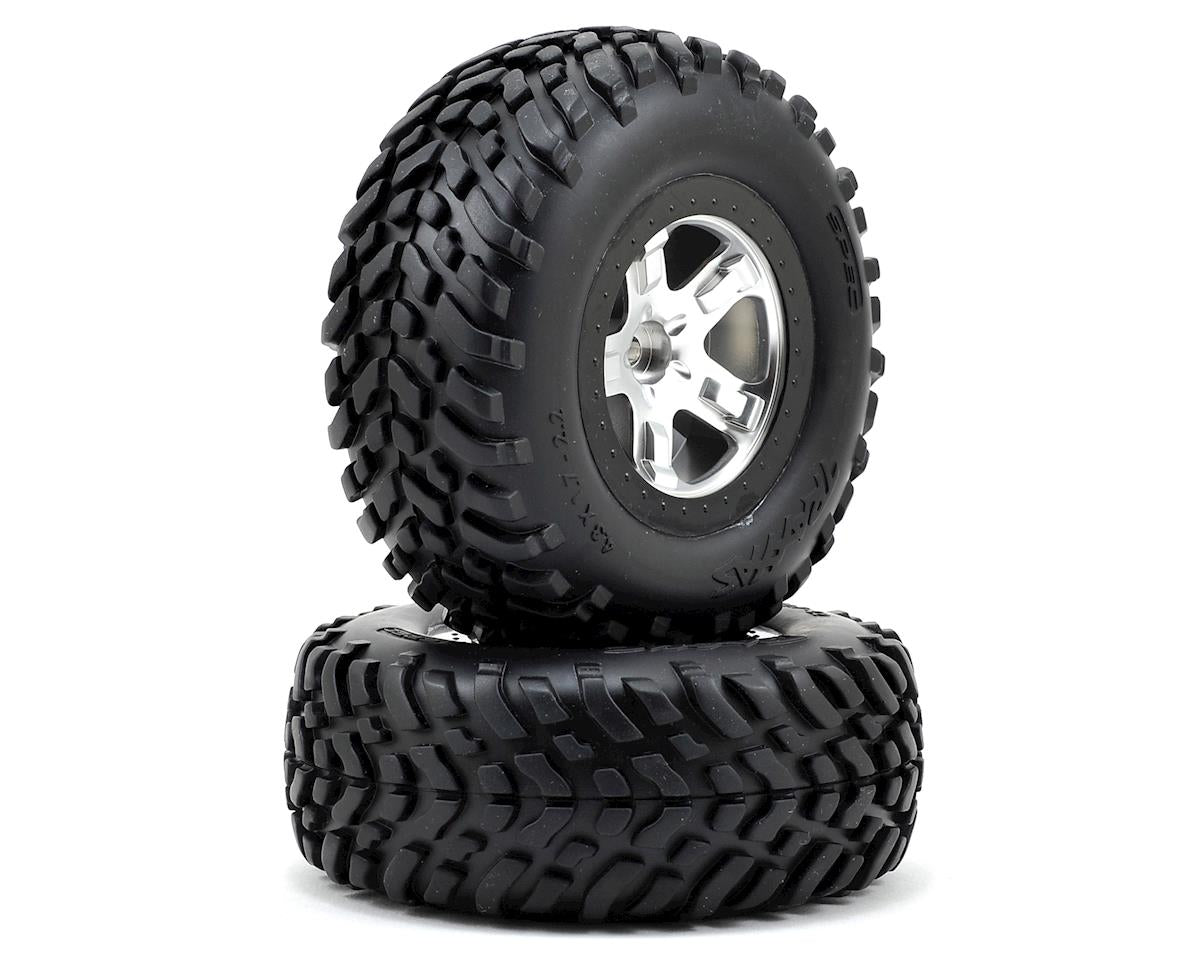 Traxxas Tire/Wheel Assembled SCT off - road Racing Tires FRONT 2wd Slash - BOBBYRC