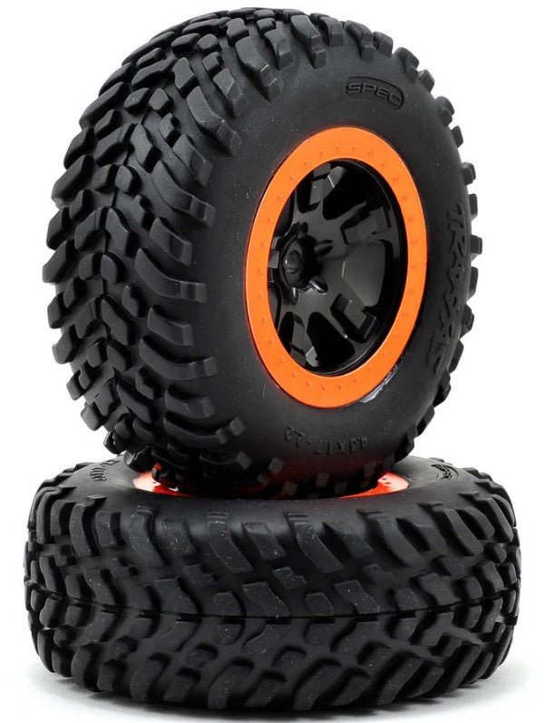 Traxxas TRA5863 Tires & Wheels: Robbie Gordon (4WD F/R, 2WD Rear) Slash - BOBBYRC