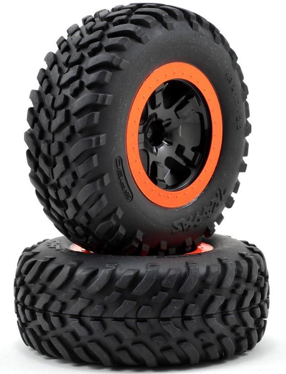 Traxxas TRA5864 Front Tires & Wheels: Robbie Gordon 2wd Slash - BOBBYRC