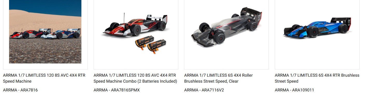 ARRMA 1/7 Wing Set, Clear: Limitless 6s 8s