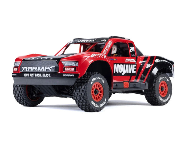 Arrma Mojave Grom MEGA 4WD 380 Brushed 1/18 Electric Desert Truck RTR (Red/Black) w/SLT2 2.4GHz Radio, Battery & Charger