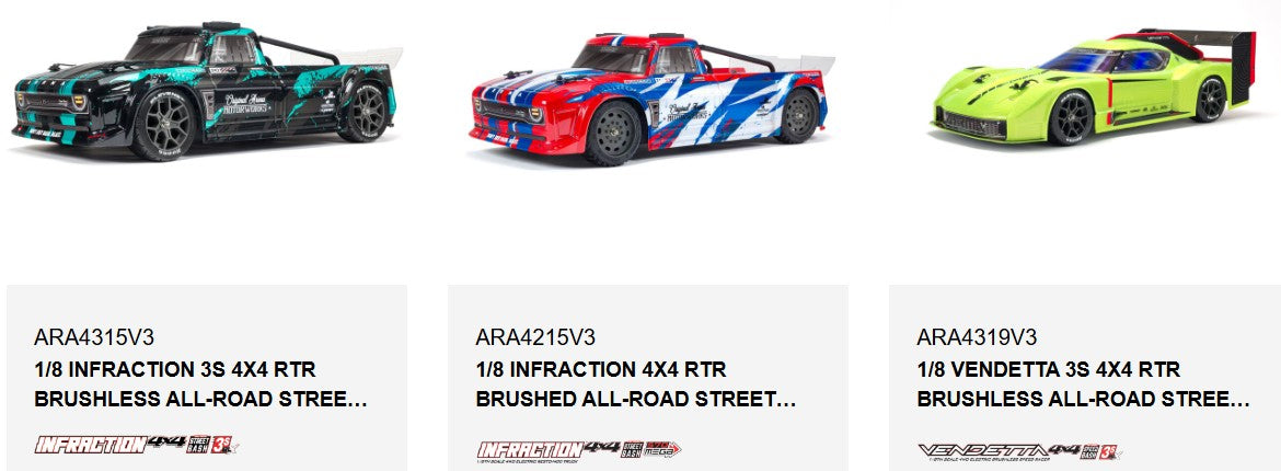 Arrma Infraction Mega/Vendetta 3S BLX Lower Bumper Mount Set