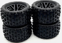 Arrma GRANITE GROM mega 4x4 - Wheels & Tires (set of 4) fortress black dboots ARA2102