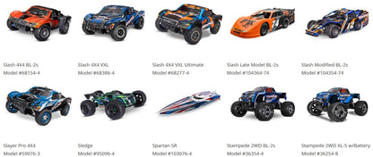 Drag Slash , MIni-XRT , TRX-4 , Sledge , Jato 4x4 VXL , Slash 2wd VXL , TQi 2.4GHz 2 Channel Radio System