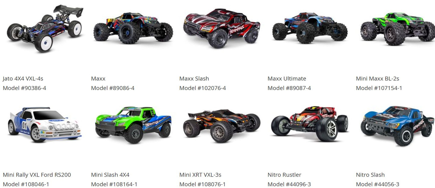 Drag Slash , MIni-XRT , TRX-4 , Sledge , Jato 4x4 VXL , Slash 2wd VXL , TQi 2.4GHz 2 Channel Radio System