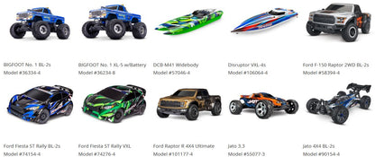 Drag Slash , MIni-XRT , TRX-4 , Sledge , Jato 4x4 VXL , Slash 2wd VXL , TQi 2.4GHz 2 Channel Radio System