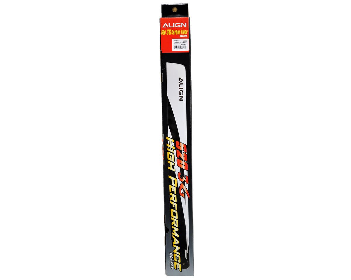 Align/T - Rex Helicopter 550E 520mm 3G Carbon Fiber Blades HD520C - BOBBYRC