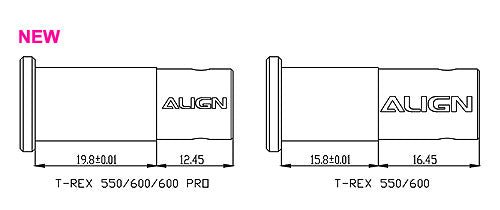 Align/T - Rex Helicopters 550E/600E/600N Main Gear Case Set HN6064BA - BOBBYRC