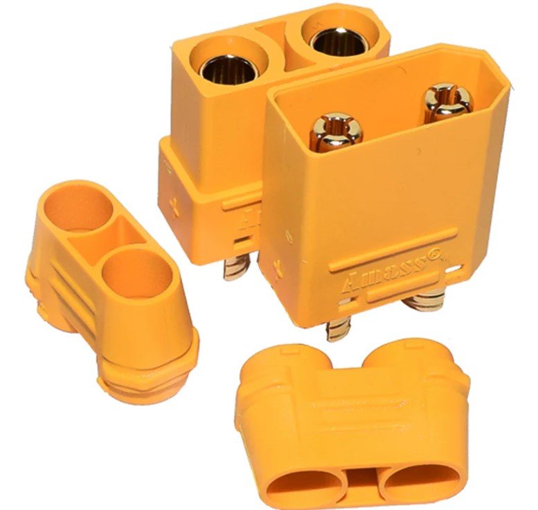 AMASS XT90 Male / Female Gold Plated RC Connector with Cap 120A - BOBBYRC