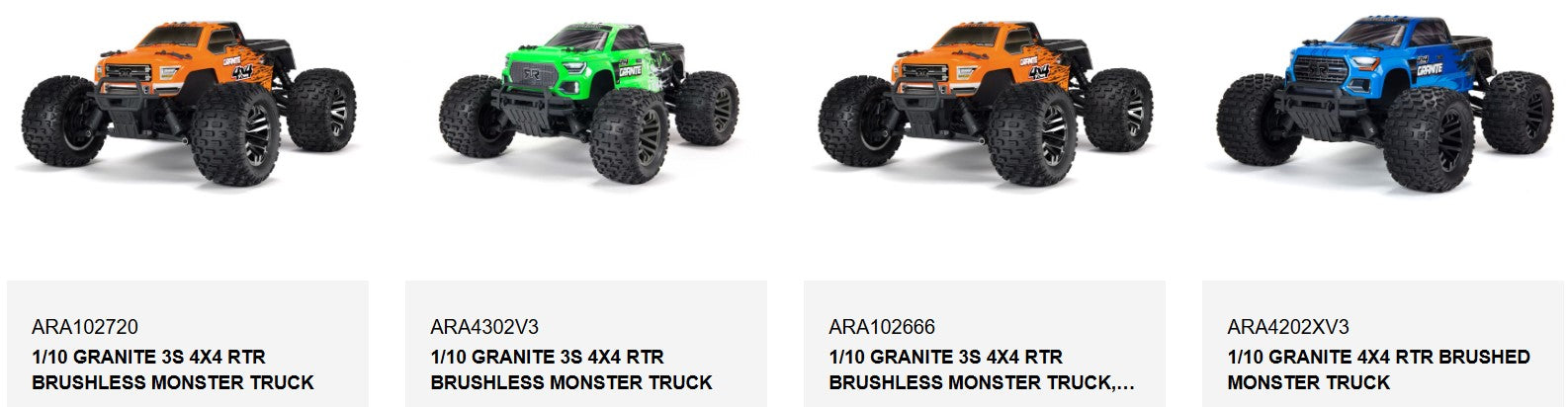 Arrma 320402 Granite 4x4 Mega , 1/10 QUAKE 223S Bumper Set