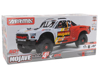 Arrma Mojave 4S BLX Brushless 1/8 4WD RTR Electric Desert Truck (White/Red) w/Spektrum SLT3 2.4GHz Radio