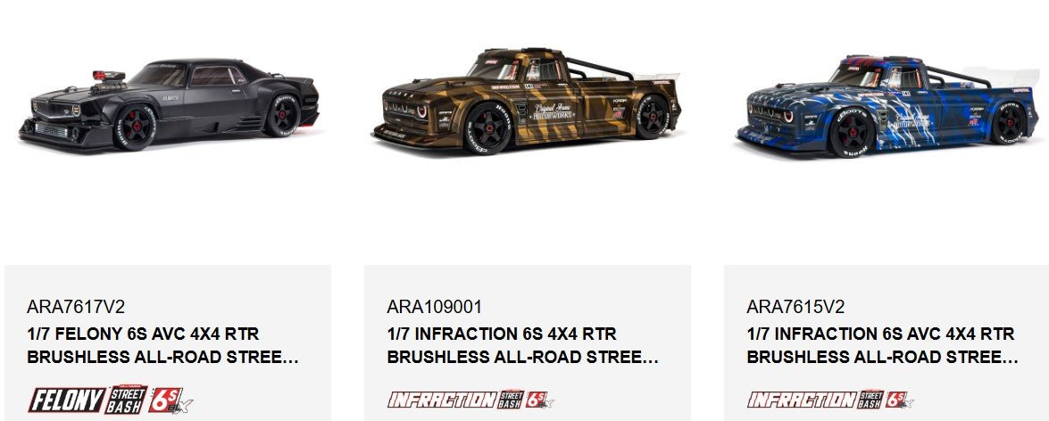 Arrma 320517 Body Post Mount Set 1/7 Felony 6S BLX, 1/7 Infraction - BOBBYRC