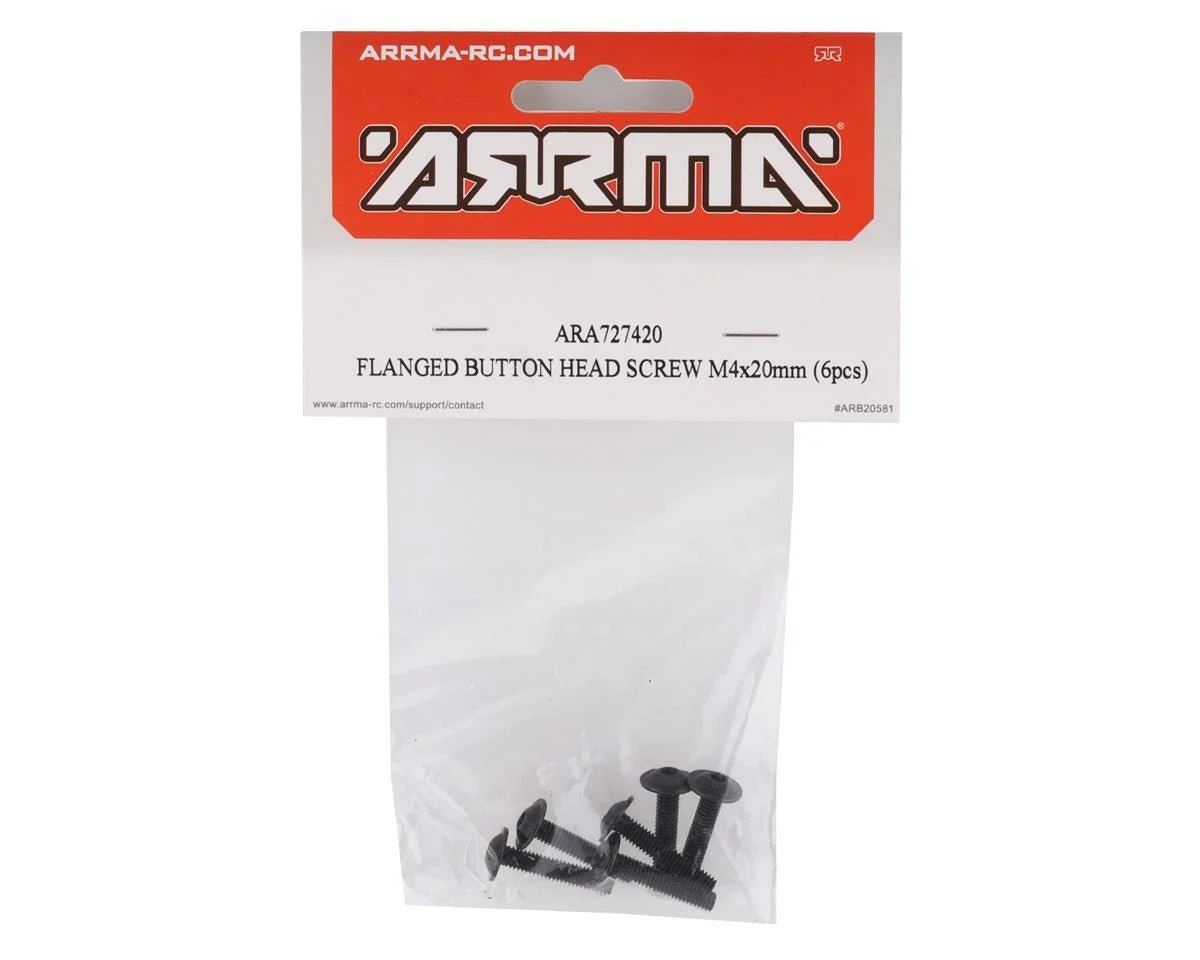 Arrma 4x20mm Flanged Button Head Screw (6) - BOBBYRC