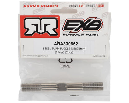 Arrma 5x95mm Steel Turnbuckle,6s 1/7 BIG ROCK,1/8 KRATON,1/8 NOTORIOUS,1/8 OUTCAST - BOBBYRC