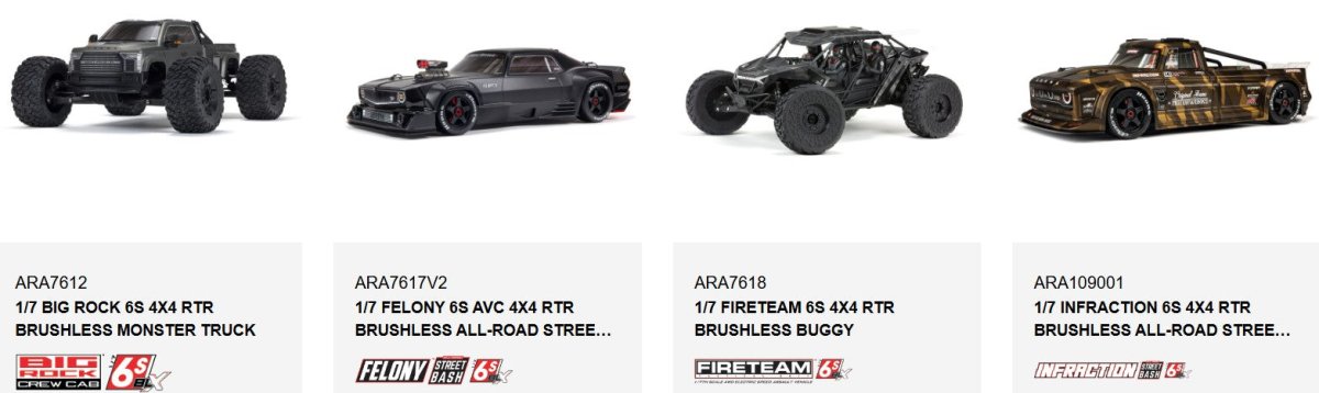 Arrma 6S BLX 330230 Composite Ball Cup Set - BOBBYRC