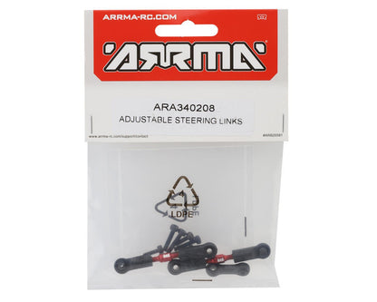 Arrma Adjustable Aluminum Steering Links (Set A) 1/18 GRANITE & 1/14 TYPHON GROM - BOBBYRC