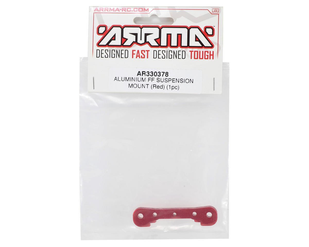 Arrma Aluminum Front/Front Suspension Mount (Red) - BOBBYRC