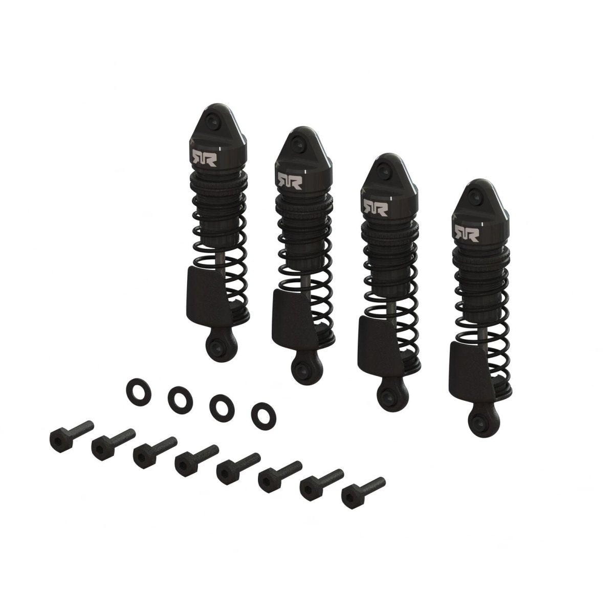 ARRMA Aluminum Shock Set, 58mm Length, 1000 cSt Oil (4), Black 1/16 MOJAVE GROM - BOBBYRC