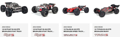 ARRMA AR310440 Pin 2.25x9.8mm (6) Kraton Typhon Notorious Mojave Felony 6S - BOBBYRC